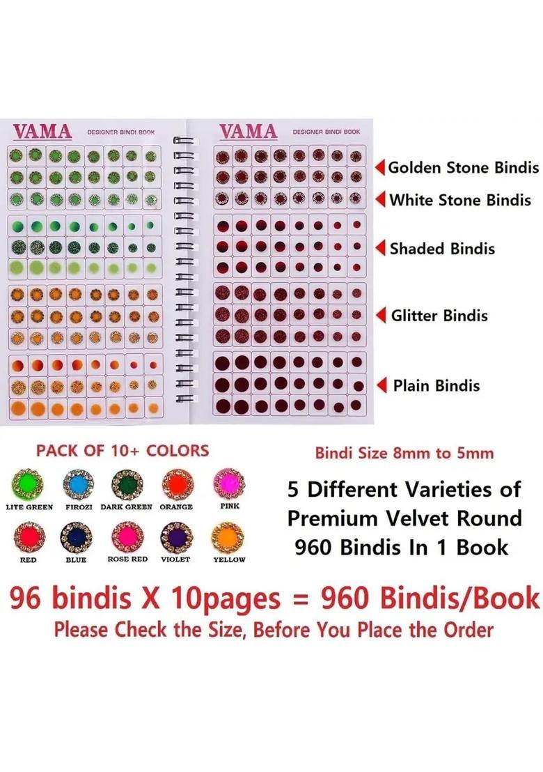 Multicolor Fancy Stone Bindi Set - Indya