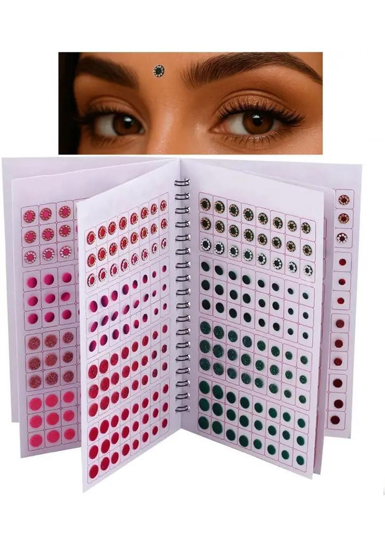 Multicolor Fancy Stone Bindi Set - Indya