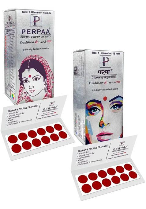 Maroon Fancy Velvet Bindi Set