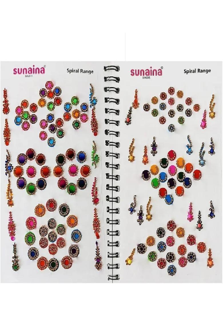 Multicolor Fancy Stone Bindi Set - Indya