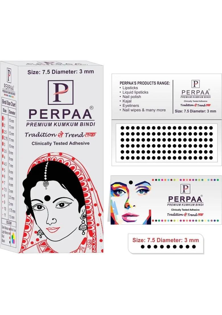 Black Fancy Velvet Bindi Set - Indya