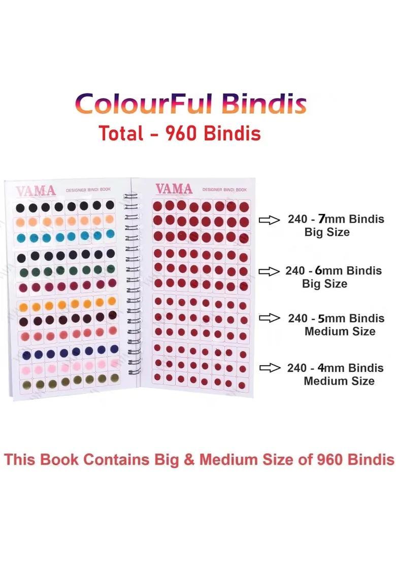 Multicolor Fancy Velvet Bindi Set - Indya