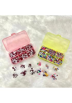 Multicolor Fancy Velvet Bindi Set