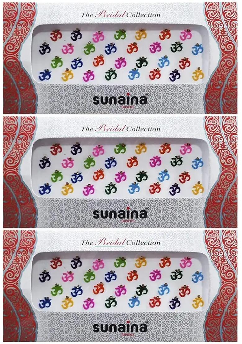Multicolor Fancy Stone Bindi Set - Indya