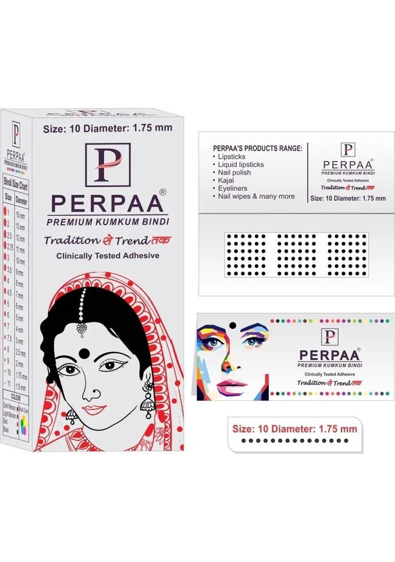 Black Fancy Velvet Bindi Set - Indya