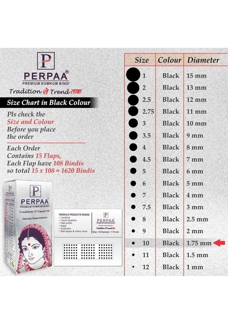 Black Fancy Velvet Bindi Set - Indya