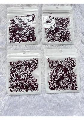 Maroon Fancy Velvet Bindi Set