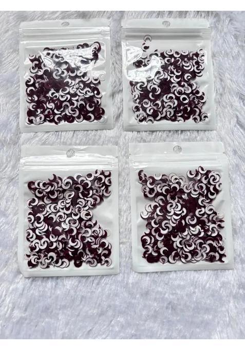 Maroon Fancy Velvet Bindi Set
