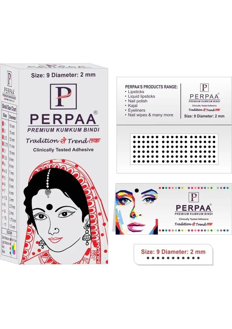 Black Fancy Velvet Bindi Set - Indya