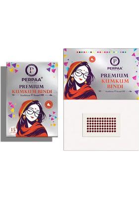 Maroon Fancy Velvet Bindi Set