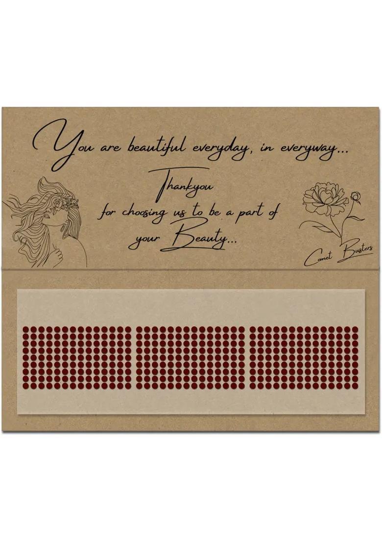 Maroon Fancy Bindi Set - Indya