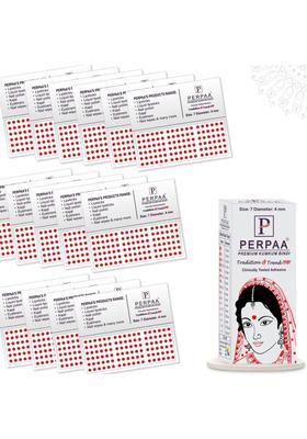 Red Fancy Velvet Bindi Set