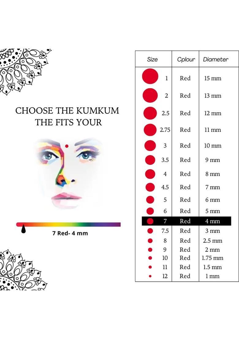 Red Fancy Velvet Bindi Set - Indya