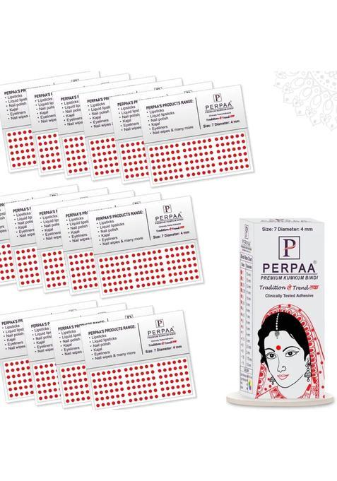 Red Fancy Velvet Bindi Set