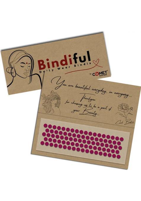 Pink Fancy Velvet Bindi Set