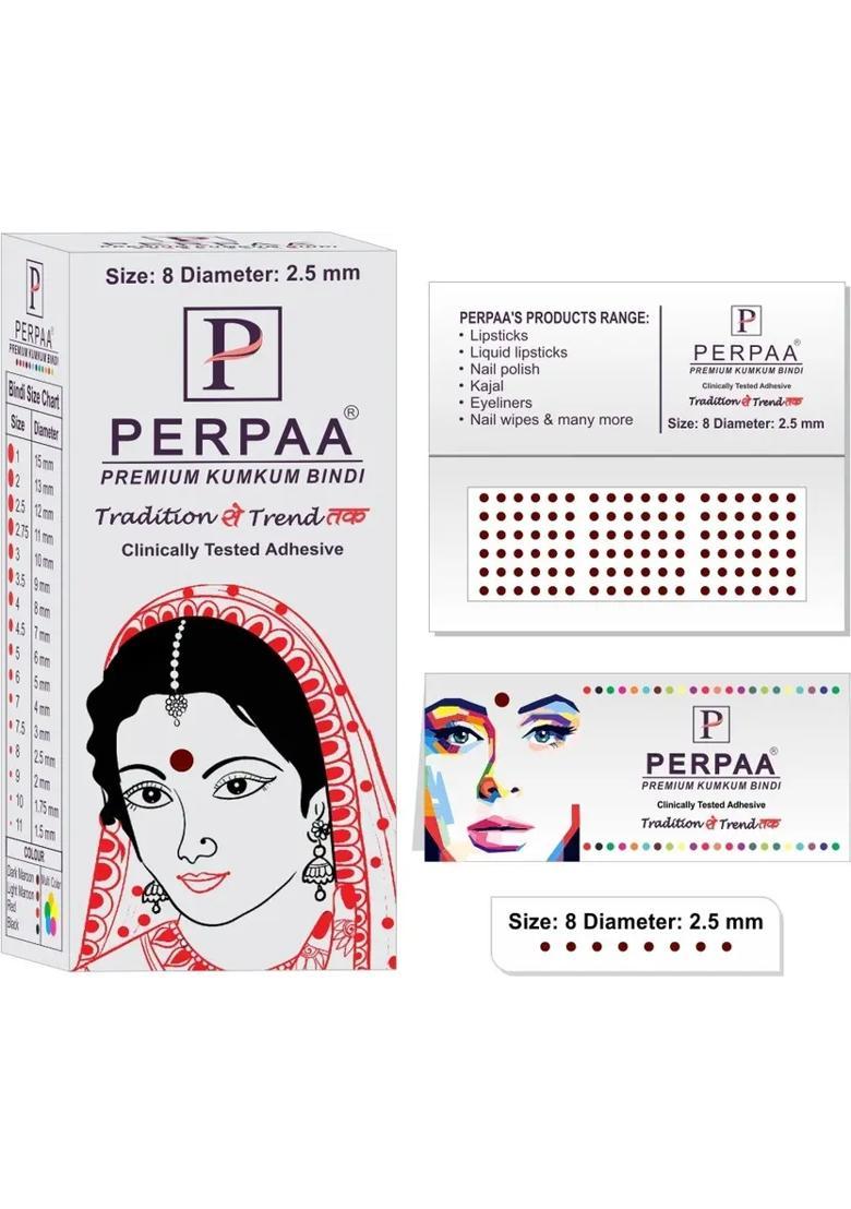 Dark Maroon Fancy Bindi Set - Indya