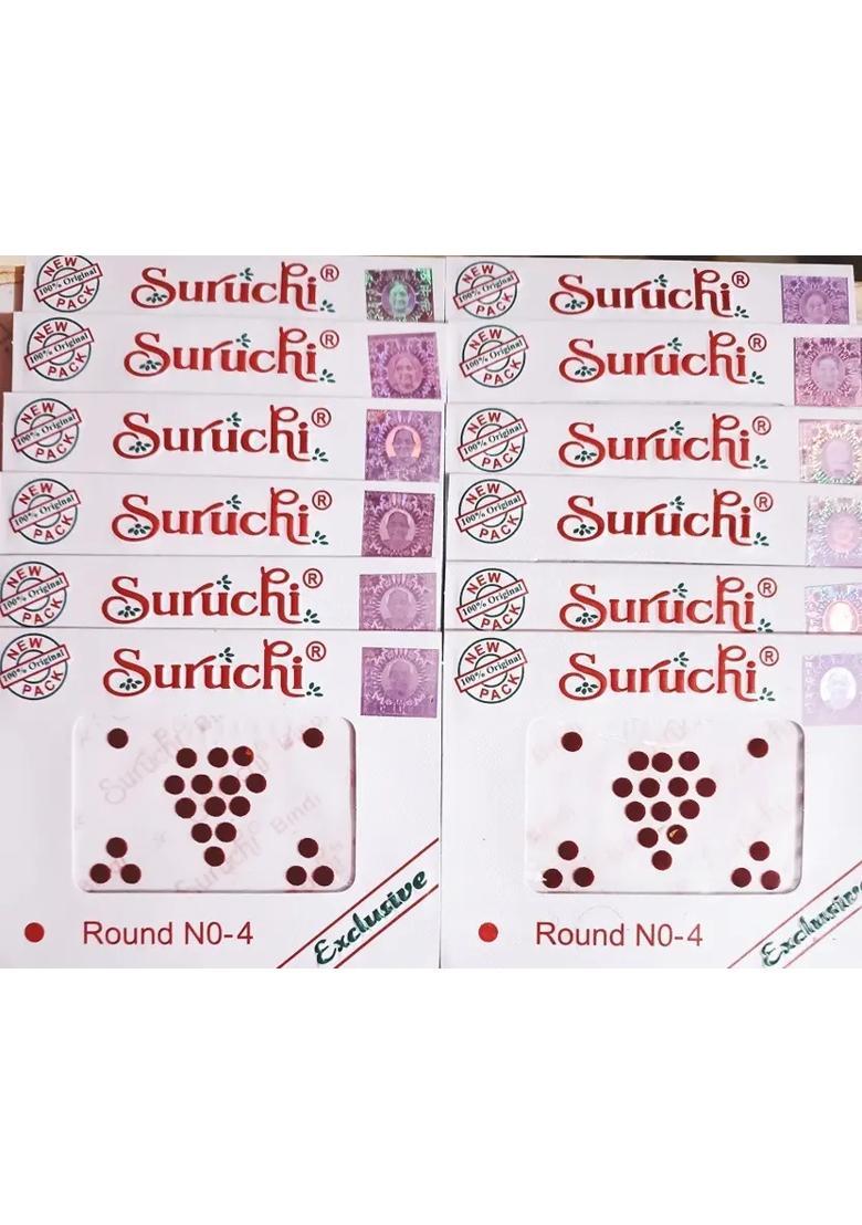 Maroon Fancy Bindi Set - Indya