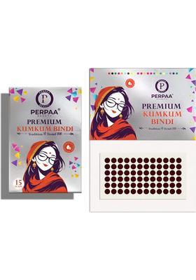 Maroon Fancy Velvet Bindi Set
