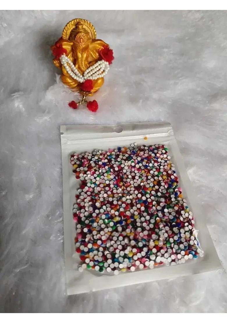 Multicolor Fancy Velvet Bindi Set - Indya