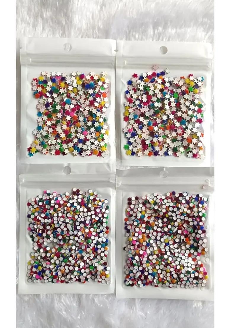 Multicolor Fancy Velvet Bindi Set - Indya