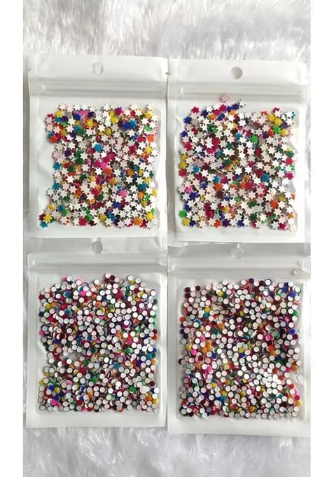 Multicolor Fancy Velvet Bindi Set
