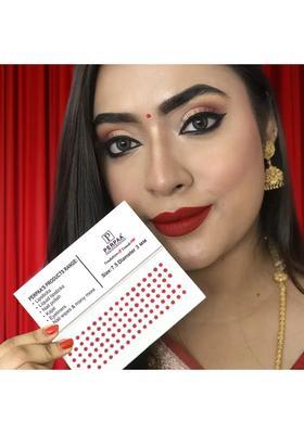 Red Fancy Velvet Bindi Set