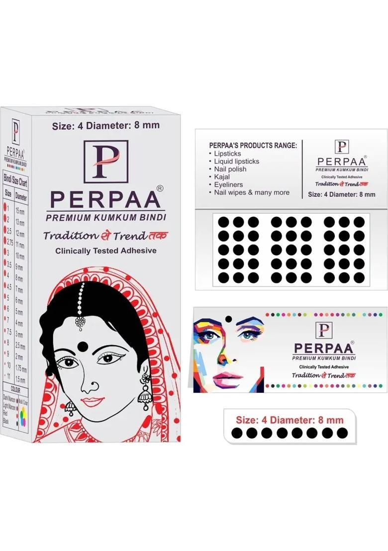 Black Fancy Velvet Bindi Set - Indya