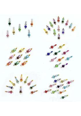 Multicolor Fancy Stone Bindi Set