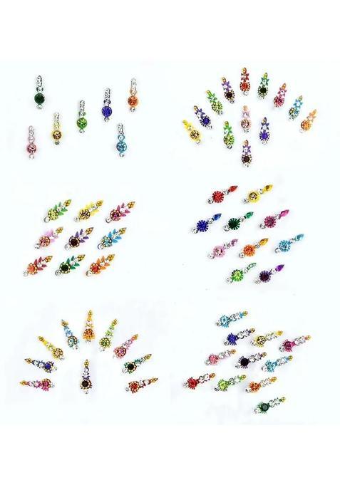 Multicolor Fancy Stone Bindi Set