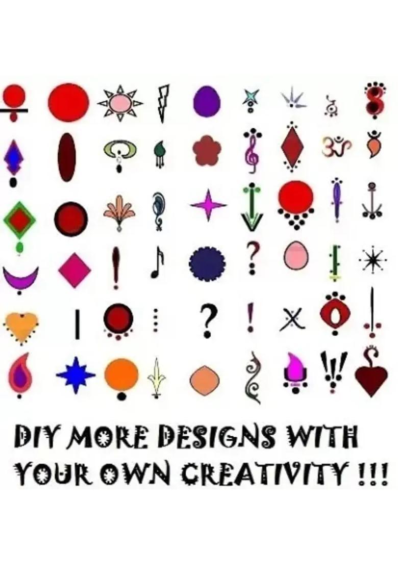 Multicolor Fancy Bindi Set - Indya