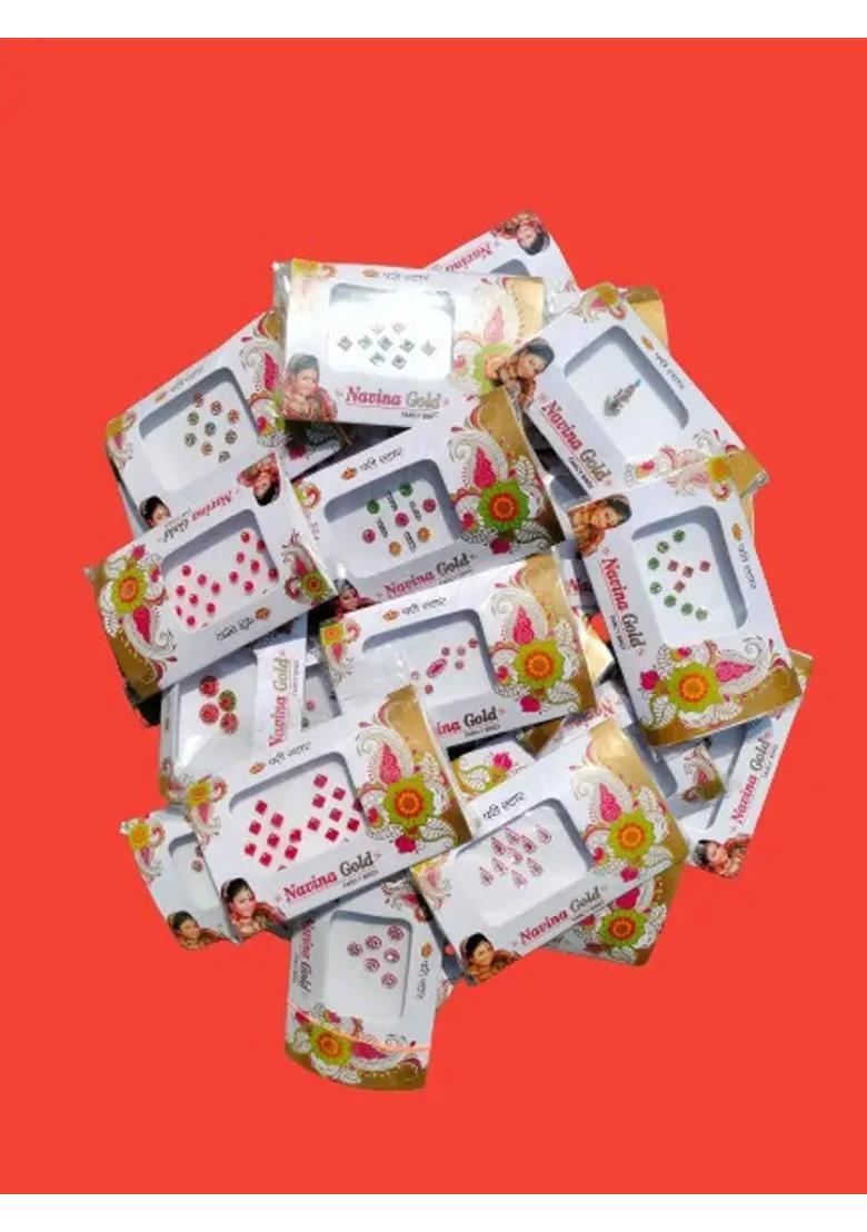 Multicolor Fancy Bindi Set - Indya