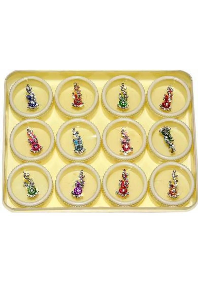 Multicolor Fancy Bindi Set - Indya