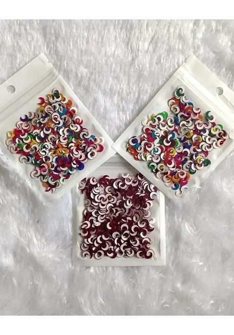 Multicolor Fancy Velvet Bindi Set