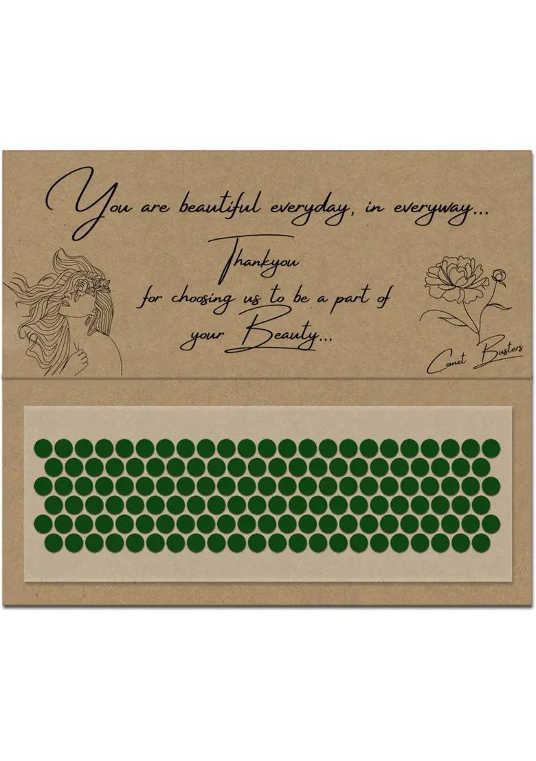 Green Designer Velvet Bindi Set - Indya