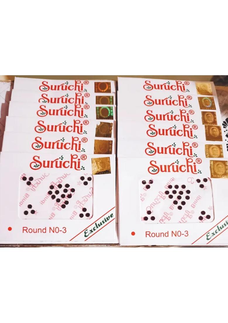 Brown Designer Bindi Set - Indya