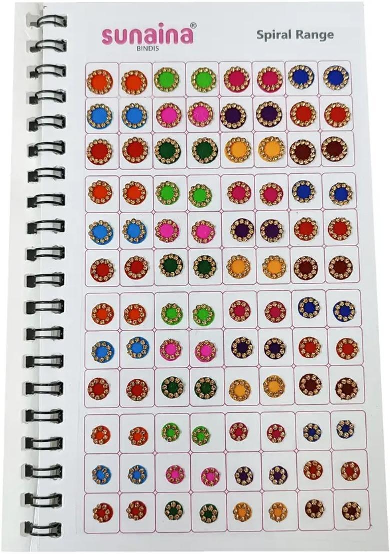 Multicolor Designer Stone Bindi Set - Indya