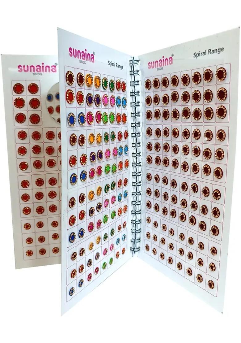 Multicolor Designer Stone Bindi Set - Indya