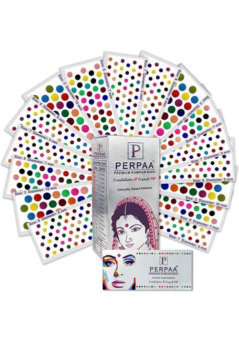 Multicolor Designer Velvet Bindi Set