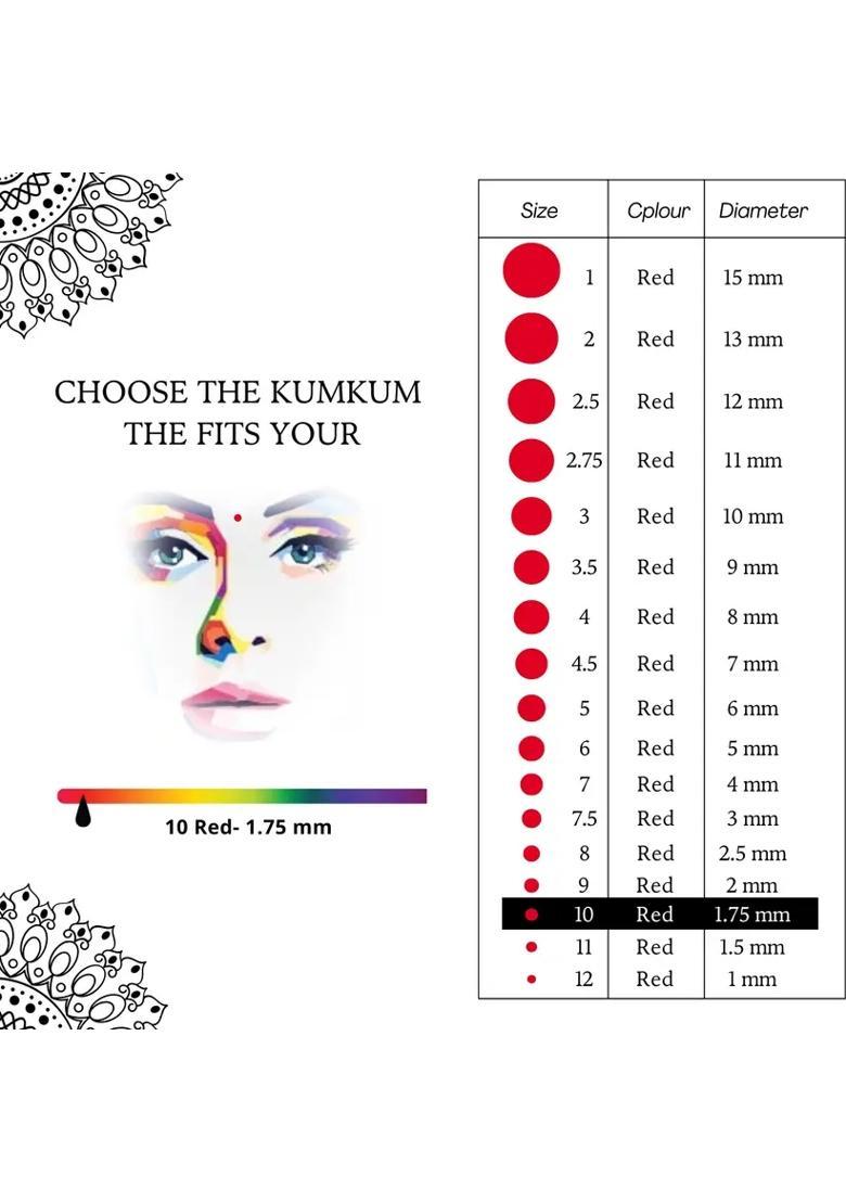 Red Designer Velvet Bindi Set - Indya