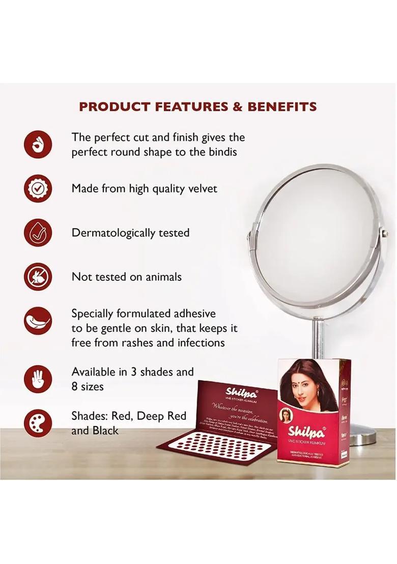 Red Designer Bindi Set - Indya