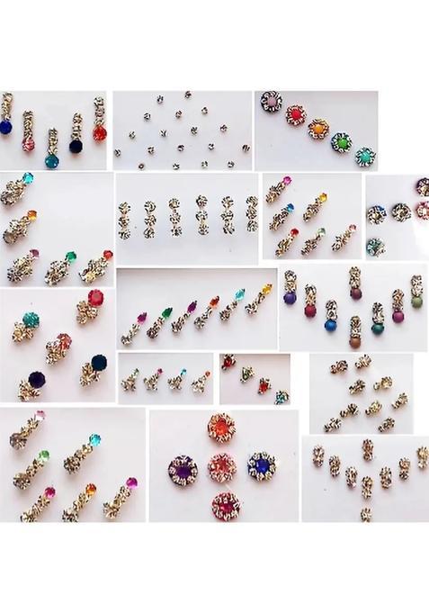 Multicolor Designer Stone Bindi Set
