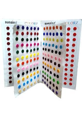 Multicolor Designer Velvet Bindi Set