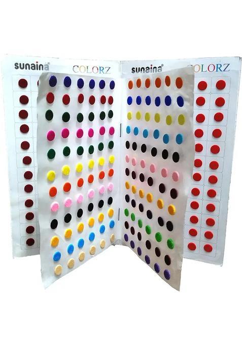 Multicolor Designer Velvet Bindi Set