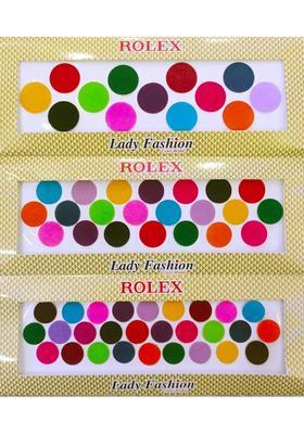 Multicolor Designer Velvet Bindi Set