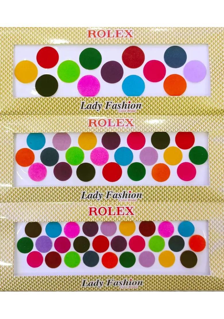 Multicolor Designer Velvet Bindi Set - Indya