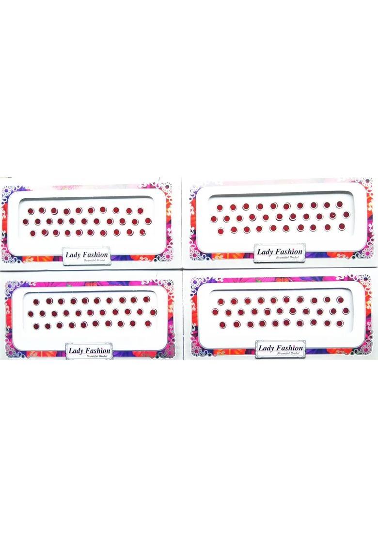 Maroon Designer Bindi Set - Indya