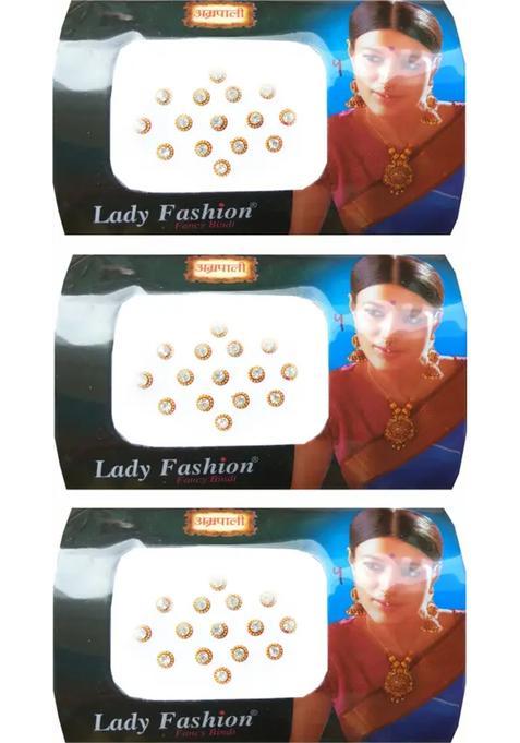 White Designer Bindi Set