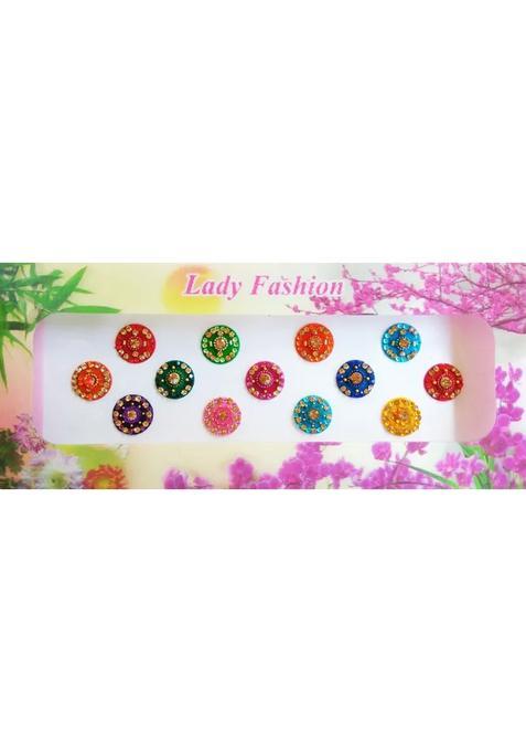 Multicolor Designer Velvet Bindi Set