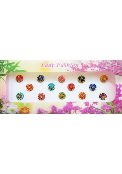 Multicolor Designer Velvet Bindi Set