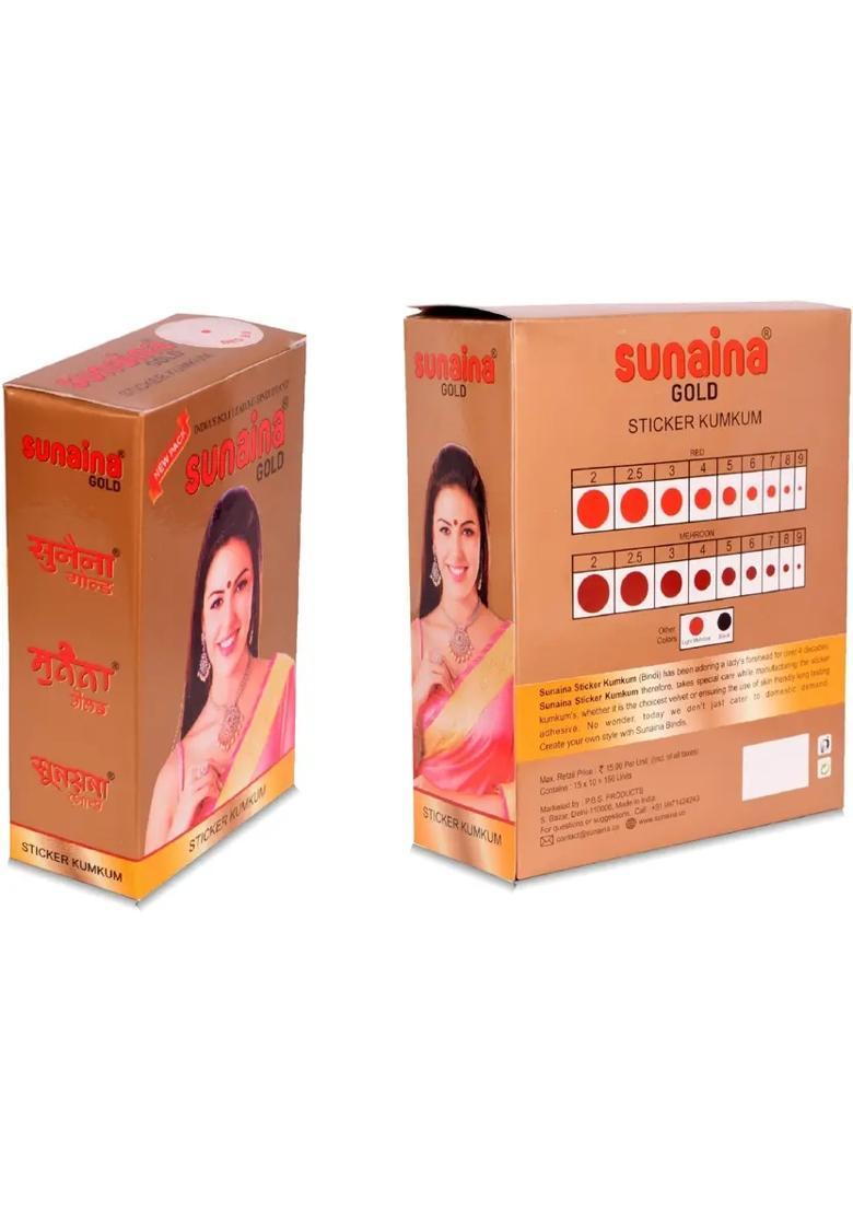 Maroon Designer Velvet Bindi Set - Indya
